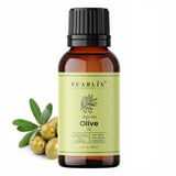 Pearlix® 100% Natural Organic Cold Pressed Olive Oil for Hair & Skin | Helps Manage Variety of Skin Problems Including UV Damage | Strengthen Hair Roots | Deeply Moisturizes Skin (30 ml, Olive Oil)