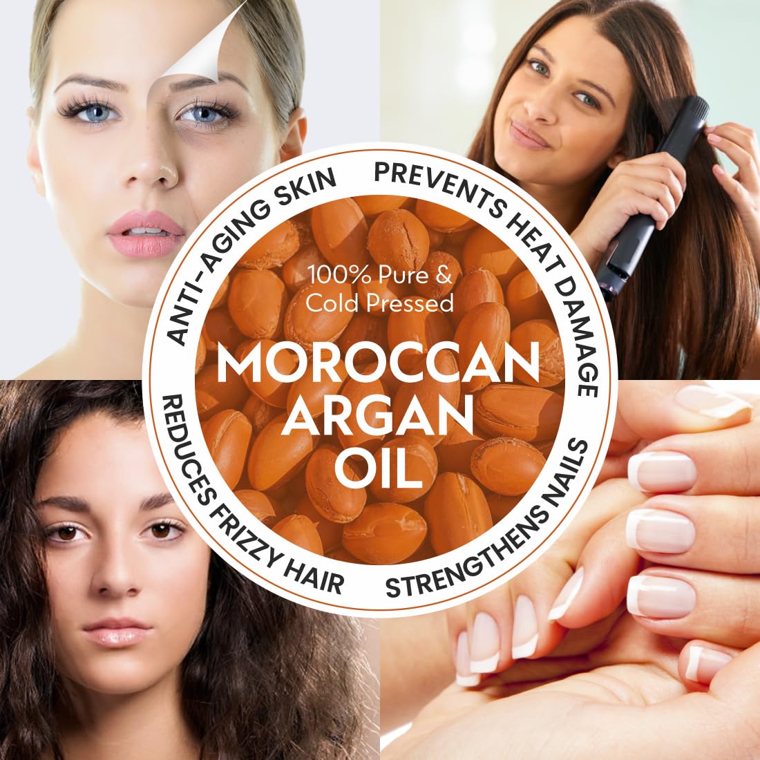 Pearlix® 100% Natural Cold Pressed Argan Oil For for Skin, Hair & Nails, Moisturizing, Nourishing, Anti-Aging, Enhances Shine & Softness, Rich in Vitamins & Antioxidants (30 ml, Argan Oil)