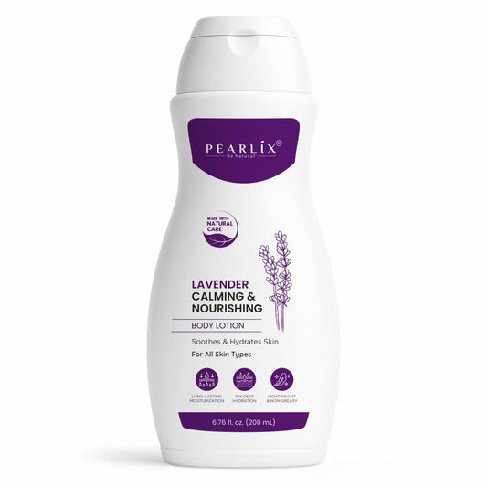PEARLIX BE NATURAL Lavender Softening Body Lotion | Moisturizing, Nourishing, Hydrating Lotion For All Skin Types | No Parabens, No Sulphates I Lightweight, Non-Greasy Formula 200ml