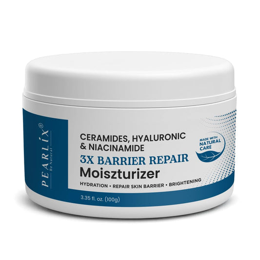 PEARLIX BE NATURAL Niacinamide & Hyaluronic Acid Face Moisturizer Cream for Plumping and Hydrating Skin | Anti-Aging Face Moisturizer for Dry Skin | Non-Greasy & Oil Free Cream | 100g