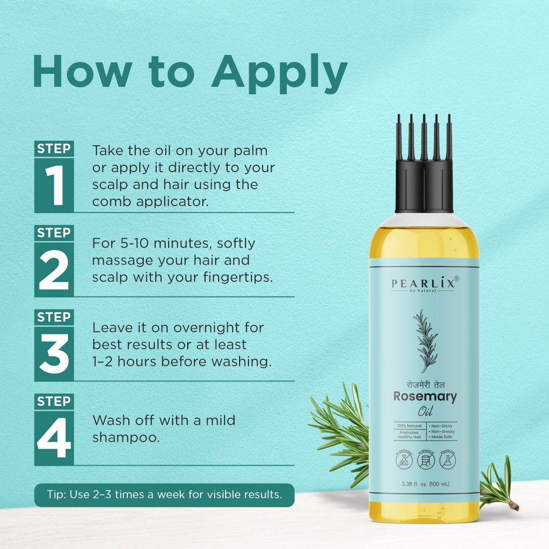 100% Natural Rosemary Oil 100ml