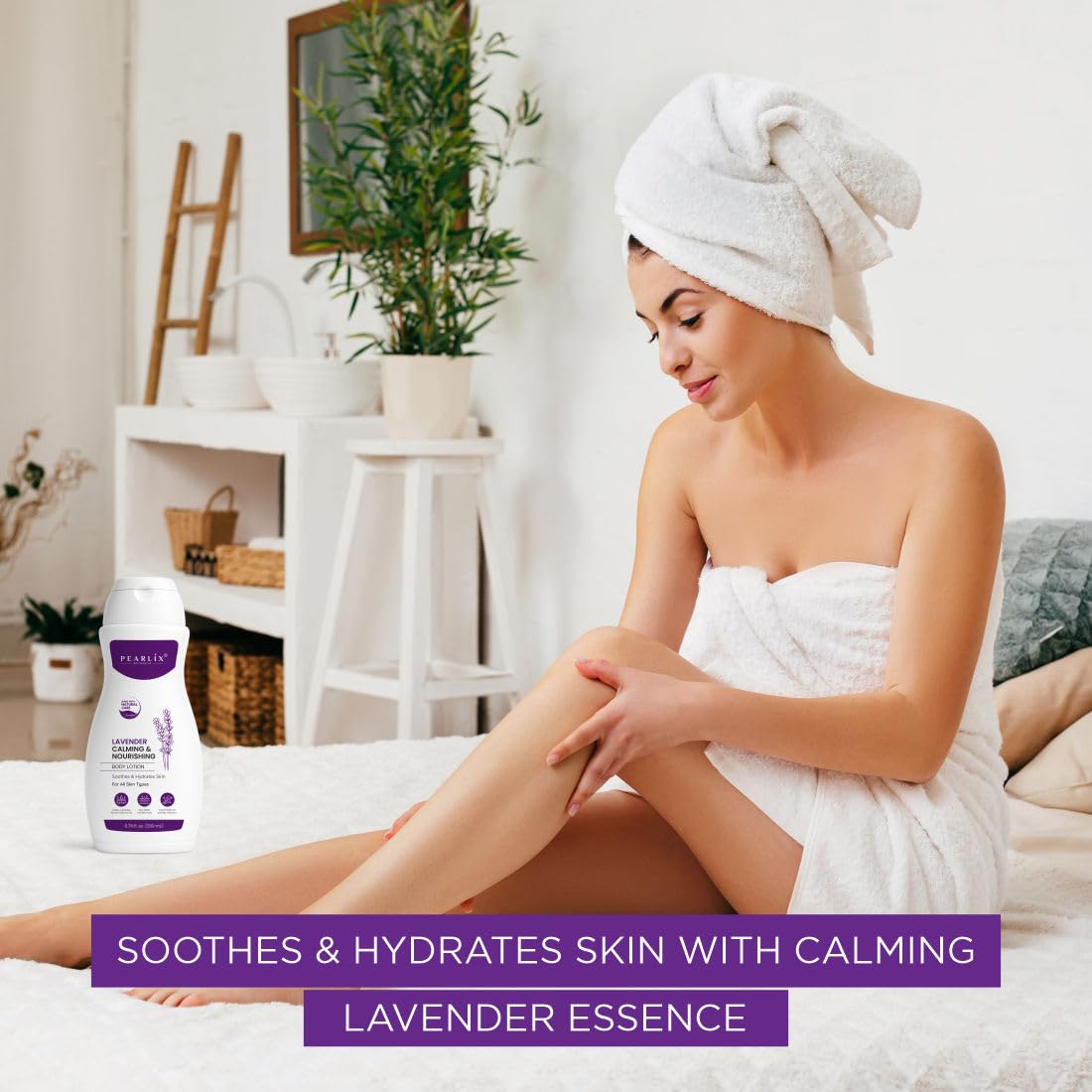 PEARLIX BE NATURAL Lavender Softening Body Lotion | Moisturizing, Nourishing, Hydrating Lotion For All Skin Types | No Parabens, No Sulphates I Lightweight, Non-Greasy Formula 200ml