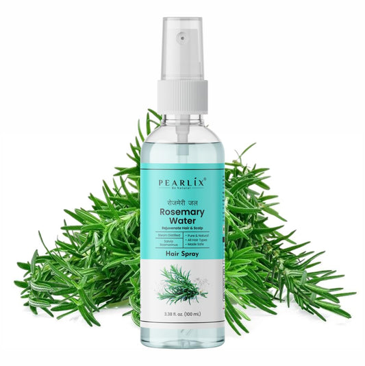 Pearlix® Organic Rosemary Water For Hair Growth | Mist Spray for Hairfall | Rosemary Hair Mist | Adds Shine & Helps Reduce Hairfall, Strengthens Hair | For All Hair Types (100ml Pack of 1)