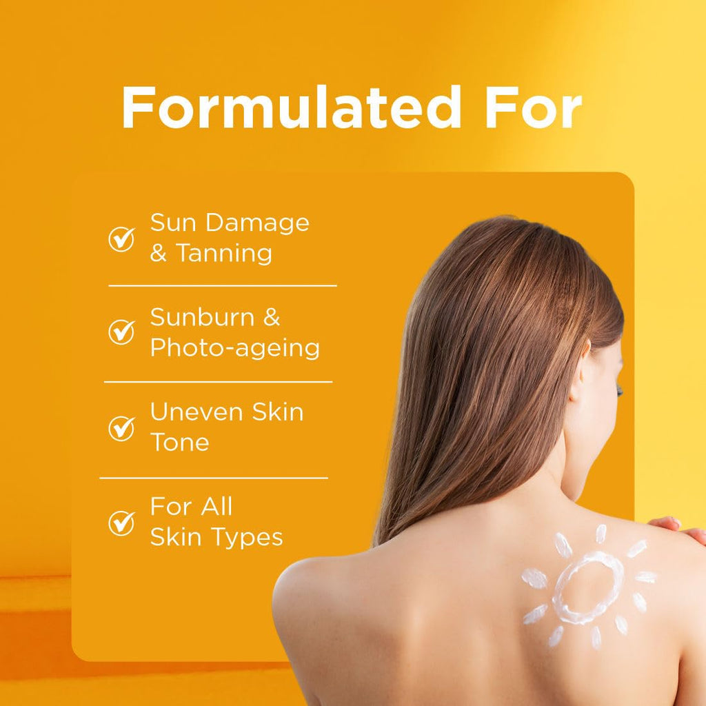 PEARLIX BE NATURAL Sunscreen Body Lotion For All Skin Type with SPF 50 PA++++ - Broad Spectrum UVA & UVB Protection, No White Cast, Enriched with Carrot Seed & Raspberry - Body Sunscreen Lotion 200ml