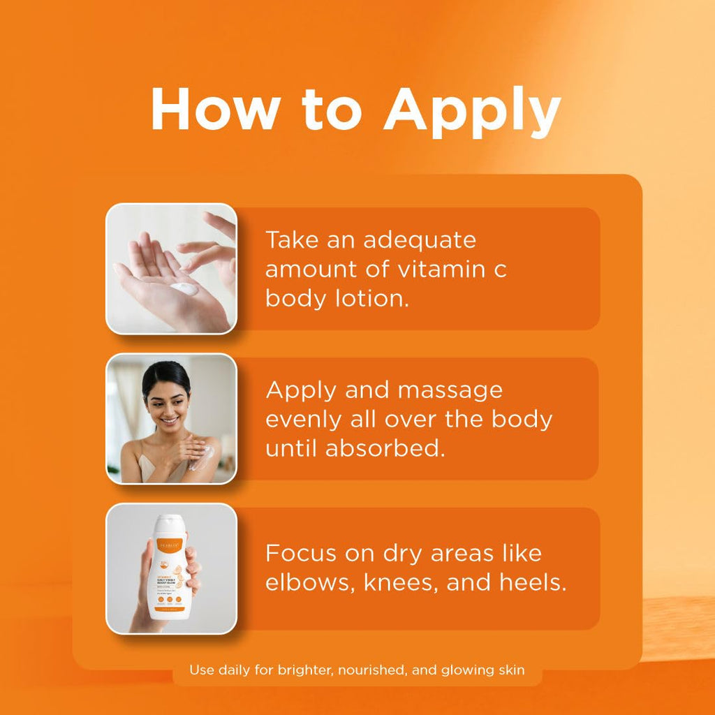 PEARLIX BE NATURAL VITAMIN C Body Lotion Daily Visibly Boost Glow Body Lotion for Dry Skin, Suitable for Winters & Summer Benefits & Deep Hydration, Moisturizer for Body 200ml