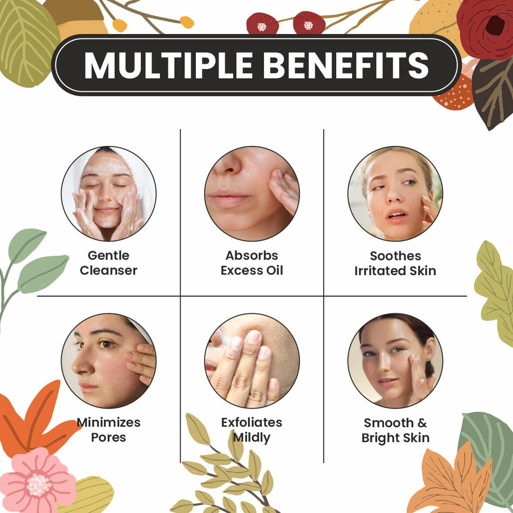 Pearlix® 100% Pure Organic Kaolin Clay Powder | China clay | White Clay | Vegan and Organic | Paraben free | Reduces Acne, De Tan & Blackheads | Fack Pack | Hair Pack (1000g (1Kg), Kaolin Clay)