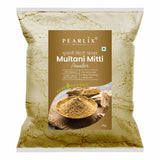 Pearlix® 100% Pure Organic Multani Mitti Powder for Hair & Skin | Deep Cleansing | Skin Brightening | Glowing-Soft Skin | Reduce Tan | Hair & Sclap | Face Pack For Control Excess Oil