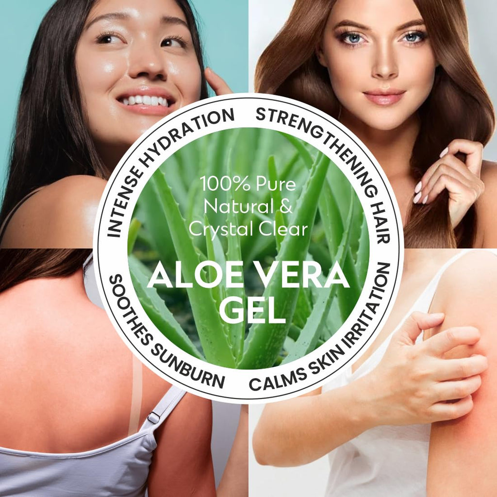 Pearlix® Pure Aloe Vera Skin Gel For Face & Hair, Hydrating, Moisturizing, Soothing Skin, Multipurpose Gel (200g)
