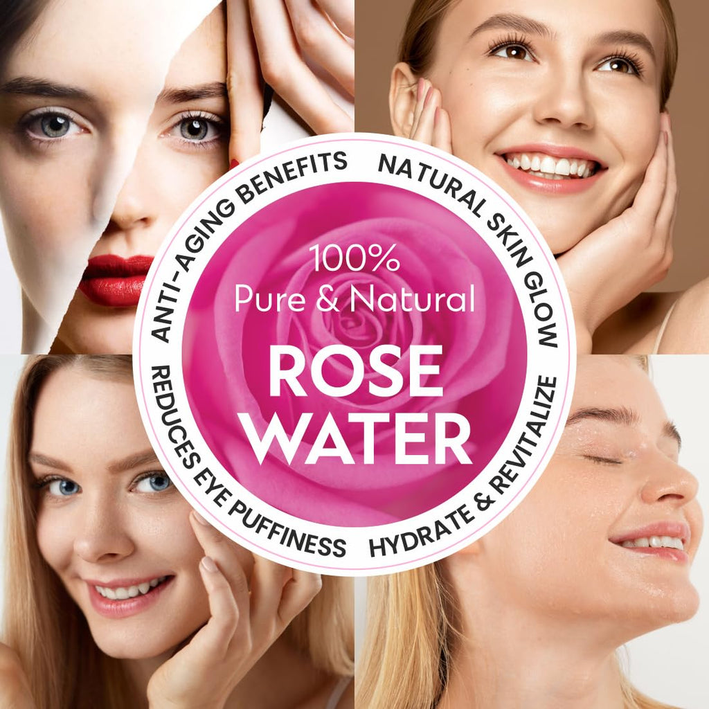 Pearlix® 100% Natural Rose Water Herbal Skin Toner| Keeps skin scented and moisturized| Maintain skin's pH balance| Prevents acne| Suitable for All Skin Types (100ml Pack of 1)