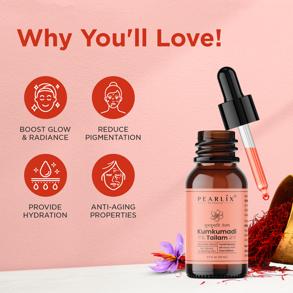 100% Natural Kumkumadi Tailam Oil 10ml