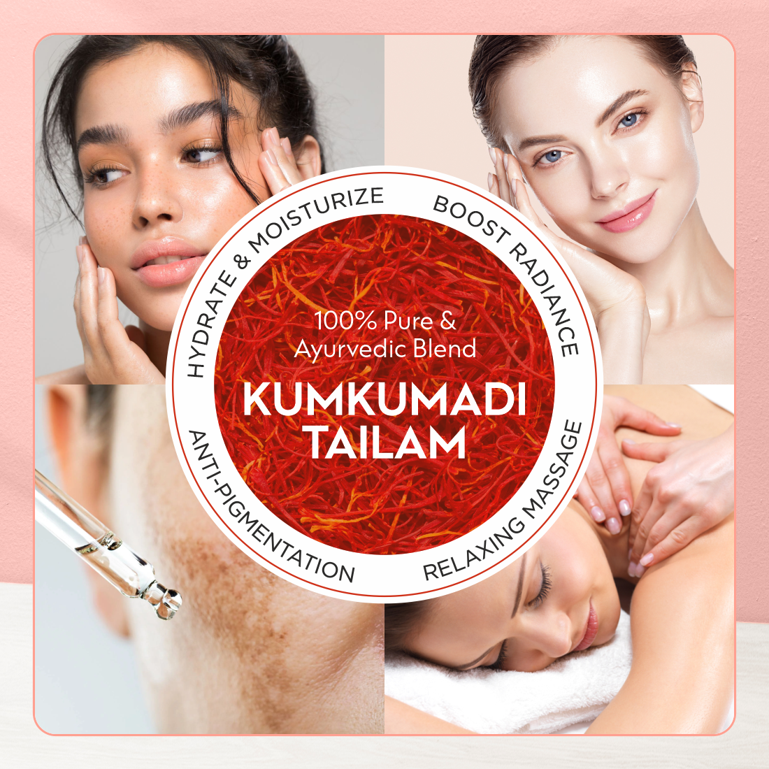 100% Natural Kumkumadi Tailam Oil 10ml