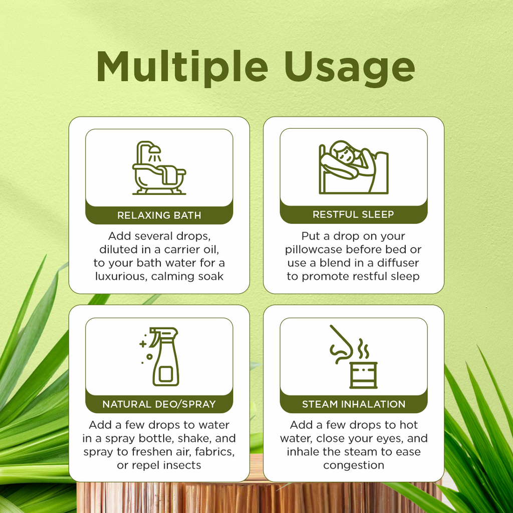 100% Natural Lemongrass Essential Oil 10ml