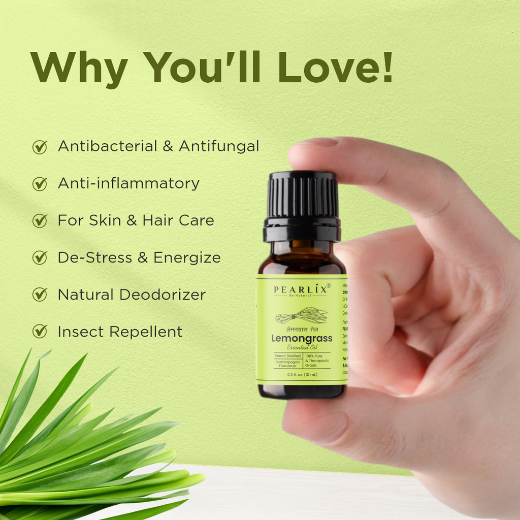 100% Natural Lemongrass Essential Oil 10ml
