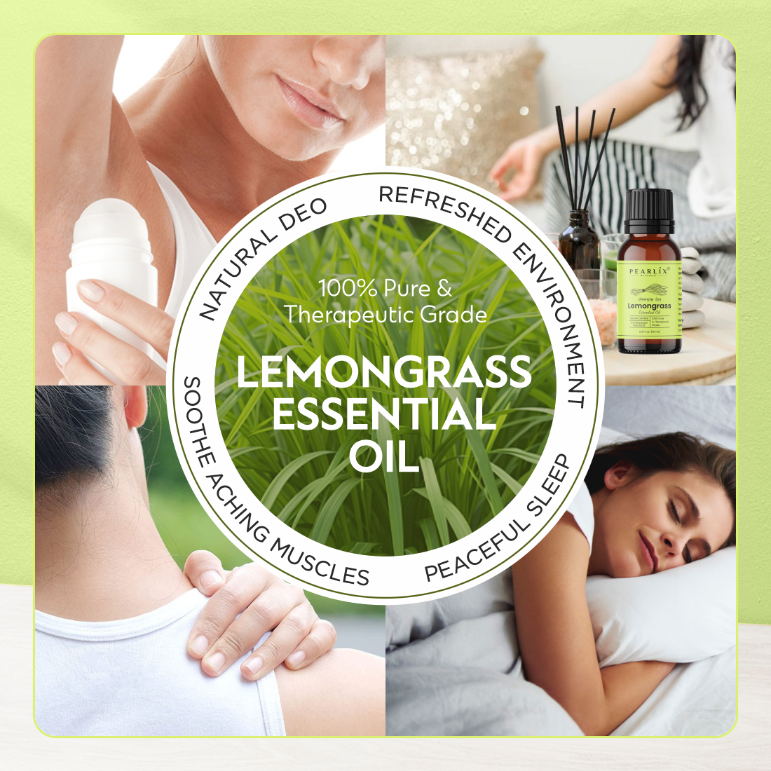 100% Natural Lemongrass Essential Oil 10ml