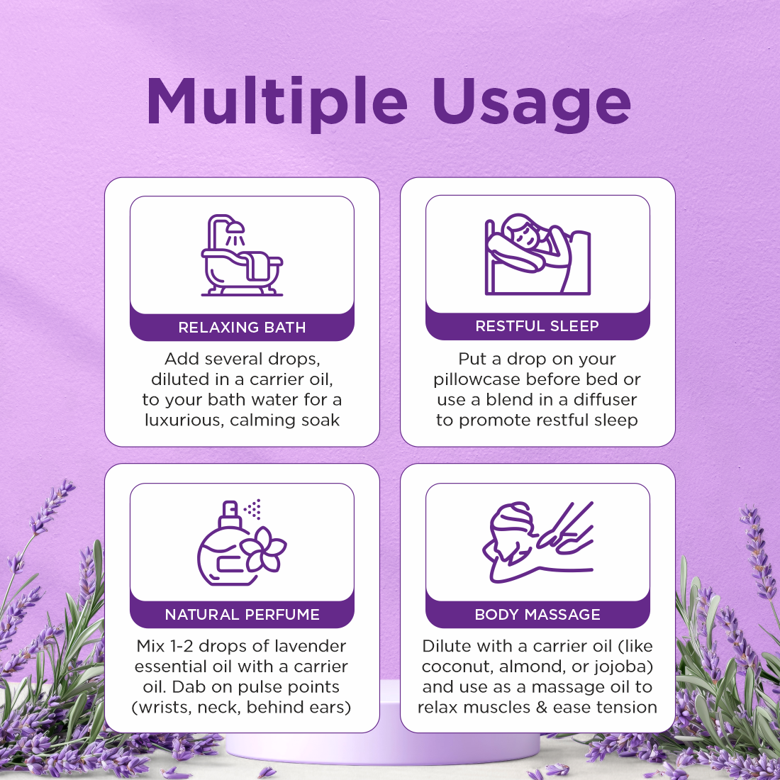 100% Natural Lavender Essential Oil 10ml