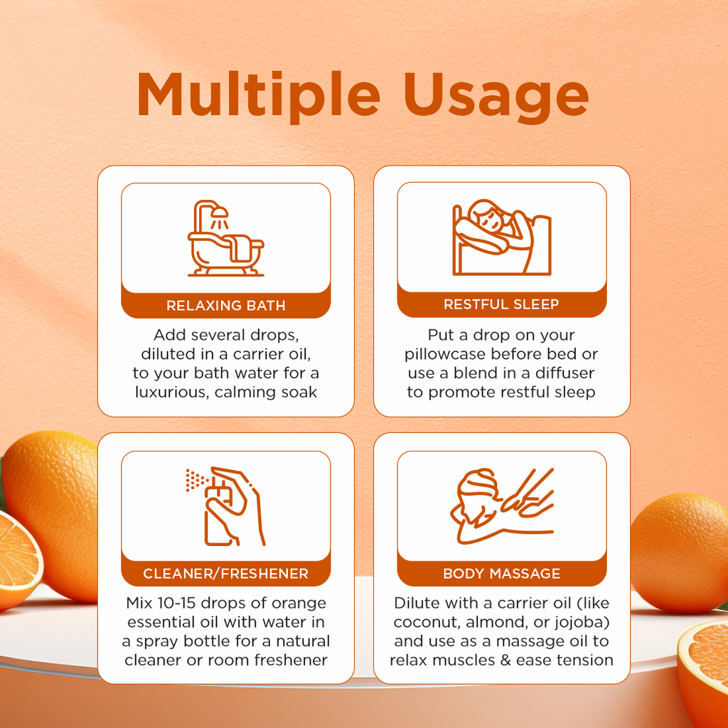 100% Natural Orange Essential Oil 10ml