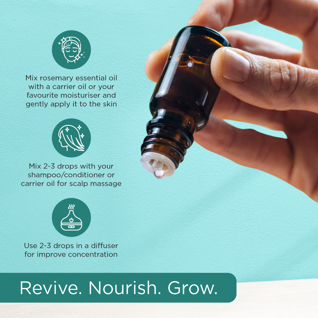 100% Natural Rosemary Essential Oil 10ml