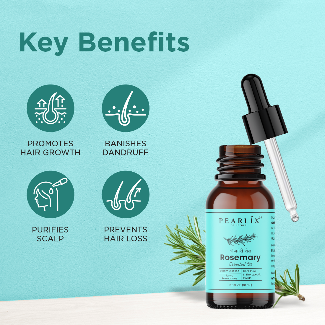 100% Natural Rosemary Essential Oil 10ml